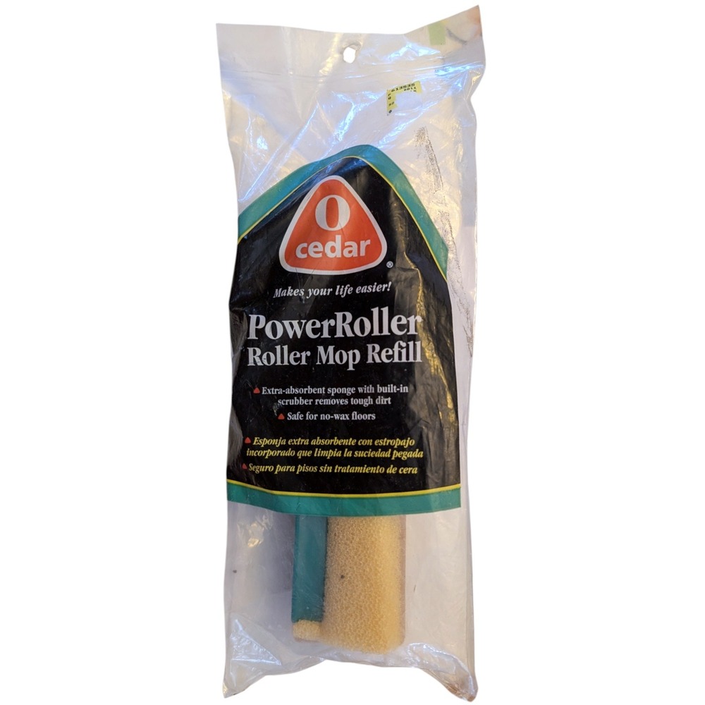 O-Cedar PowerRoller Roller Mop Refill‎ 2003 #287 Sponge Scrubber Vintage NOS